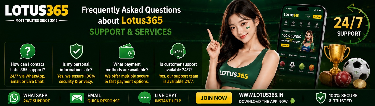 Lotus365 Frequently Asked Questions and Support Guide