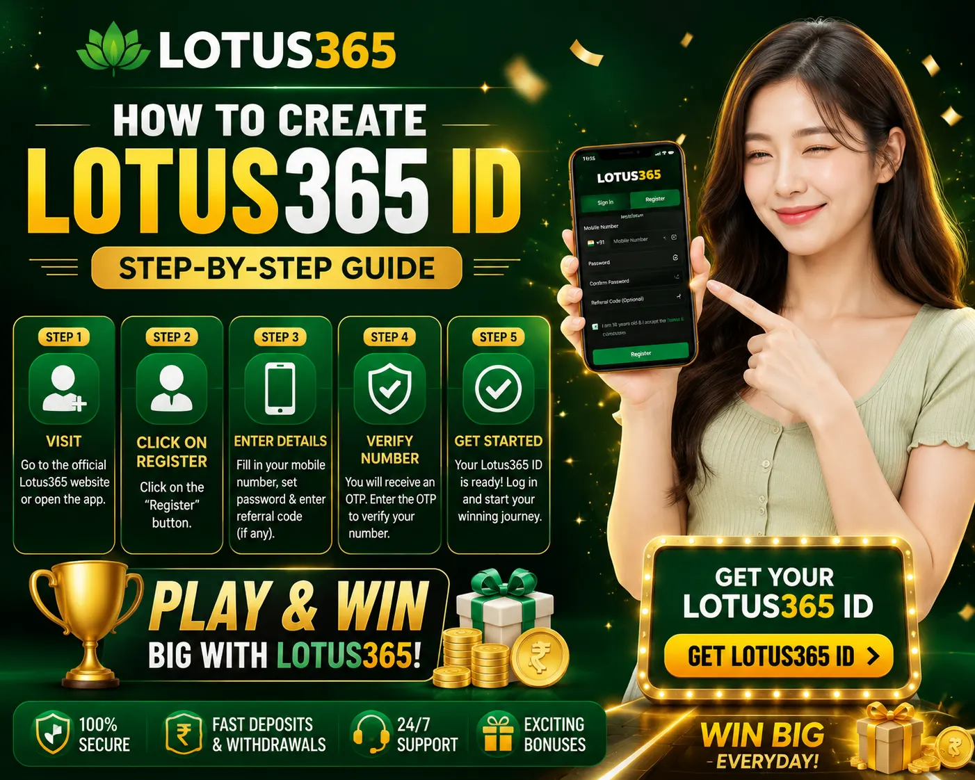 How to create Lotus365 ID safely step by step in 2026