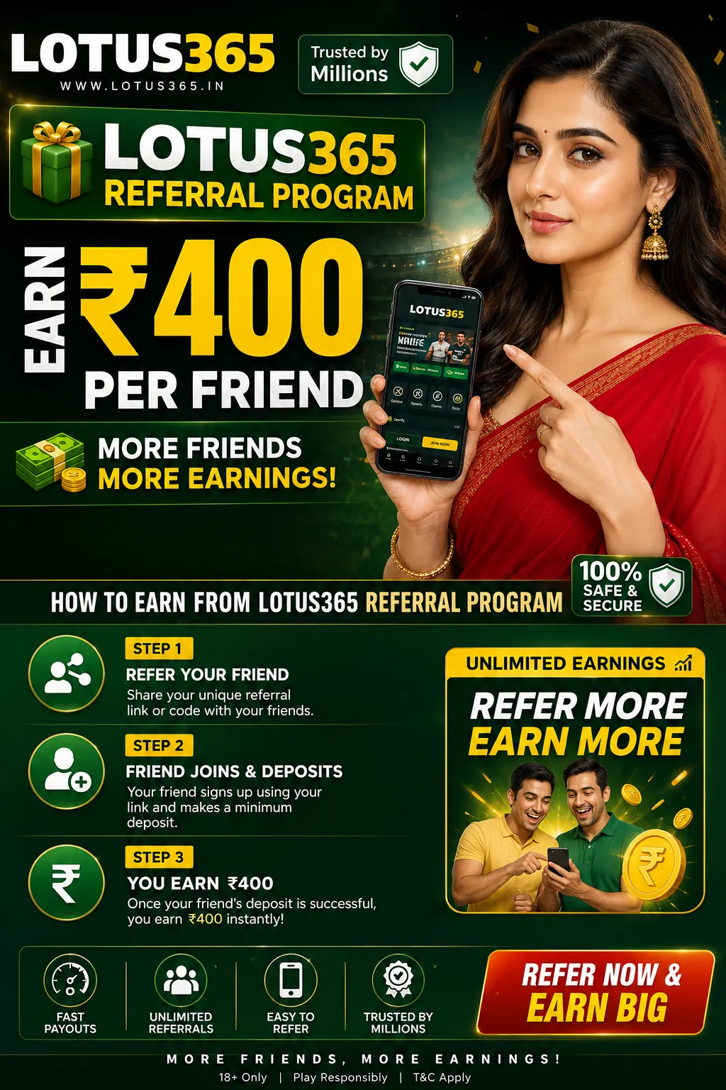 How to Earn Money from Lotus365 Referral Program - Step by Step Guide
