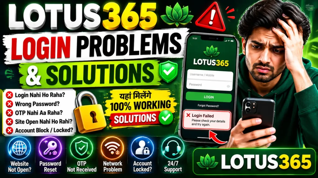 lotus365 login problems and solutions