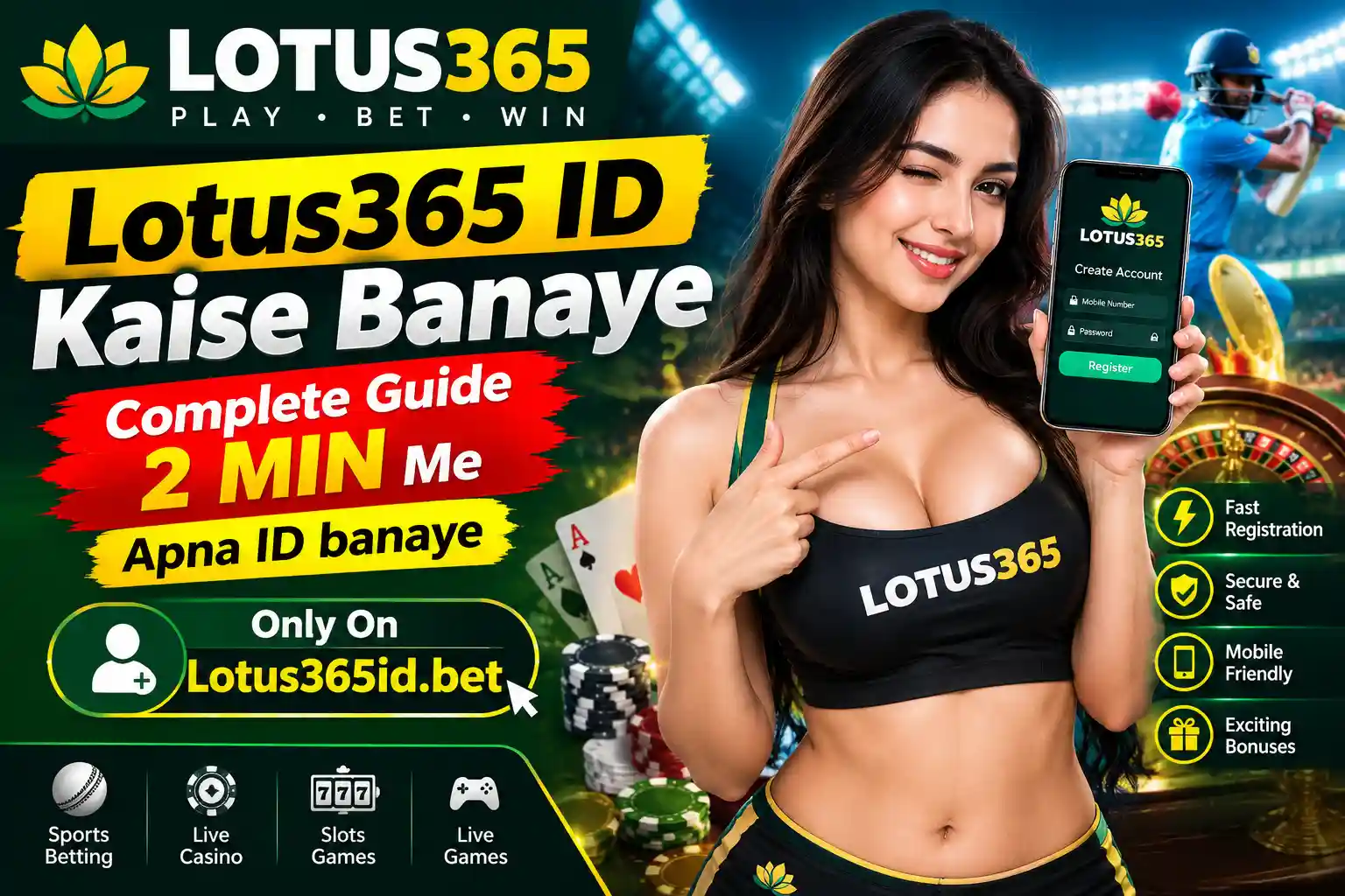 Lotus365 ID Kaise Banaye Complete Guide