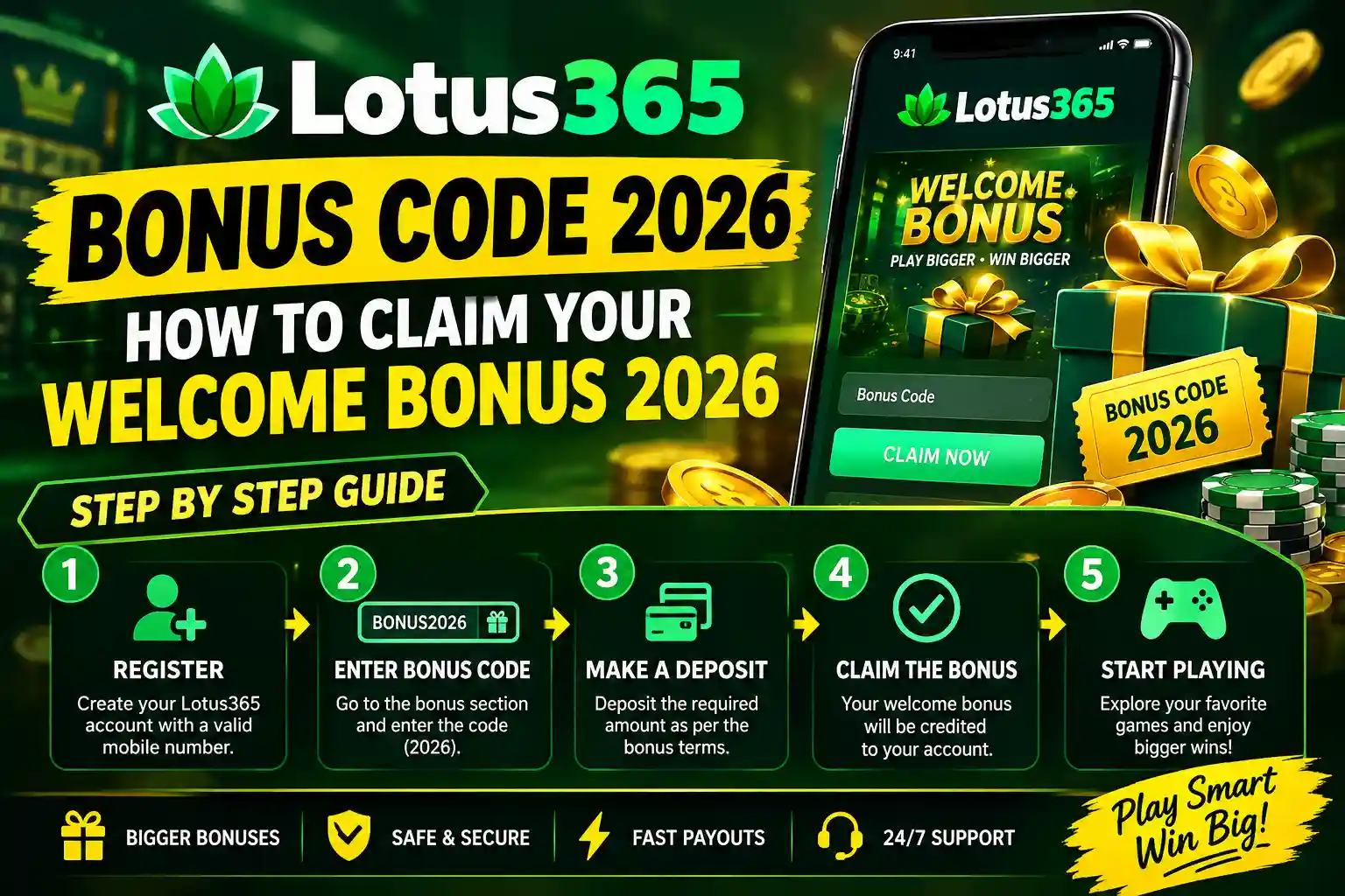 Lotus365 Bonus code 2026 